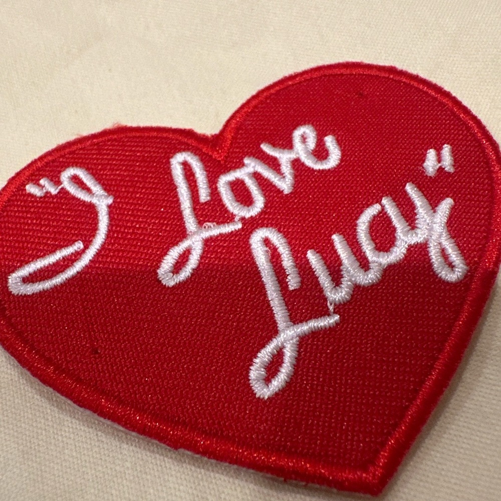 Red Heart 'I Love Lucy' Embroidered Patch